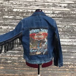 Custom made Harley Davidson denim jacket
